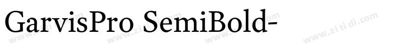 GarvisPro SemiBold字体转换